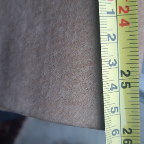 Long Beige Suede Coat SZ 46 Men's Fully Lined - Picture 8 of 8